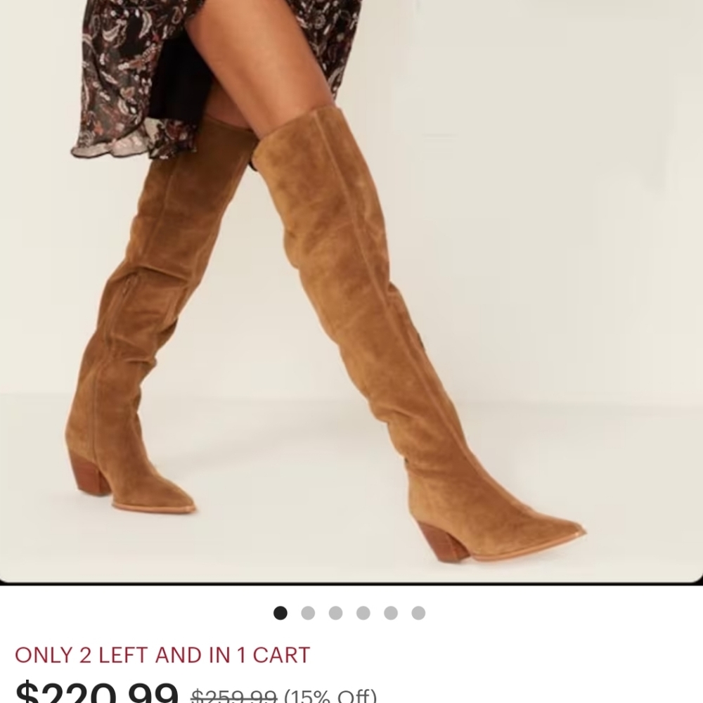 Matisse Sky High Over the Knee Fawn Brown Suede Boots